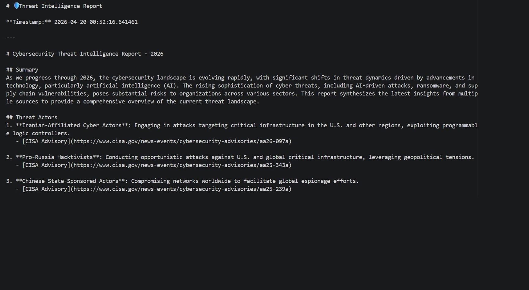 FORTEIA Threat Sentinel