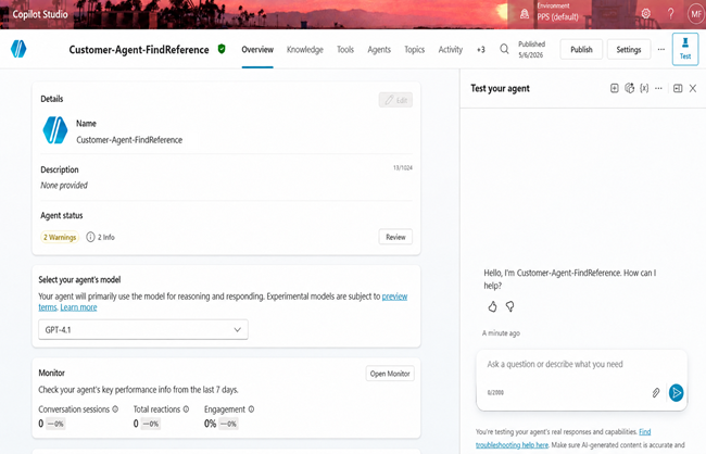 Copilot agent automating customer enquiries and SAP stock verification